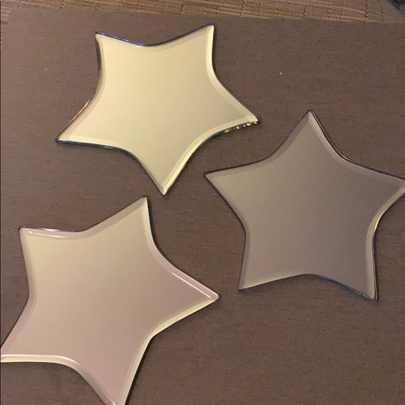 3 STARS. MIRRORED for candles, art. Add some Pop! - Picture 4 of 7